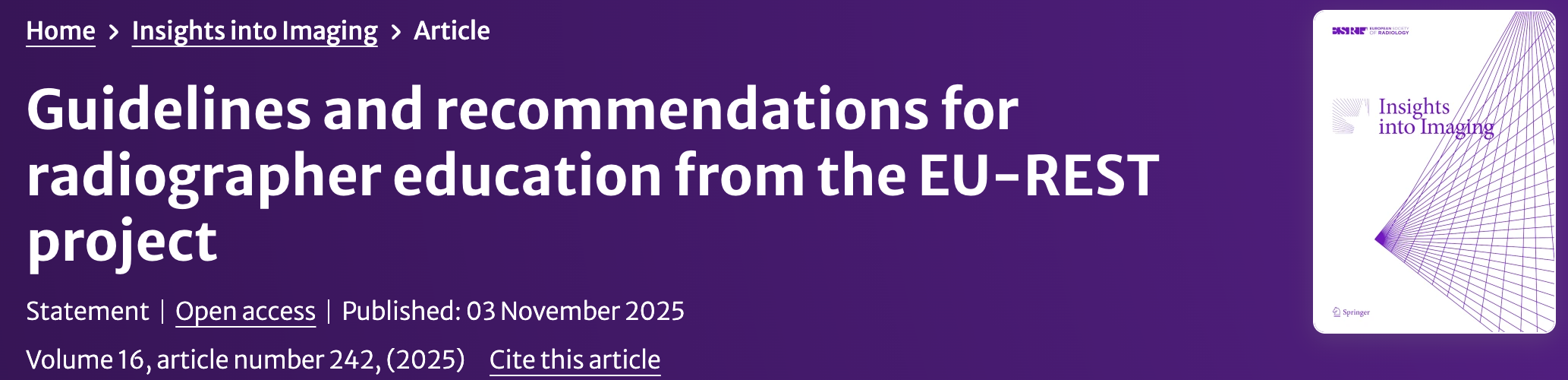 La UE apuesta por una formación universitaria en Imagen Médica: claves del proyecto EU-REST y su impacto en España