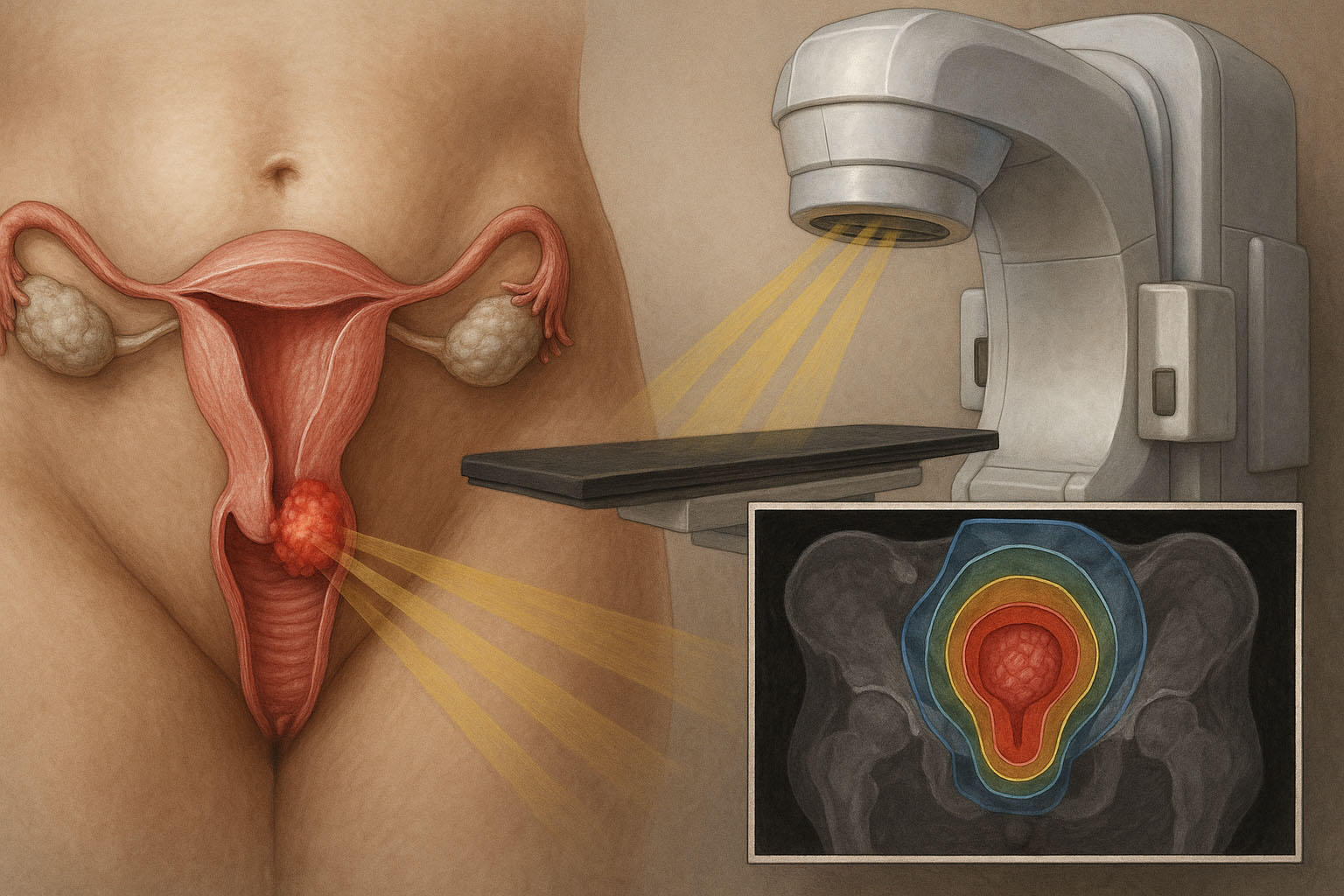 Evaluación dosimétrica de la variación en la selección de planes de la biblioteca para la radioterapia del cáncer de cuello uterino.