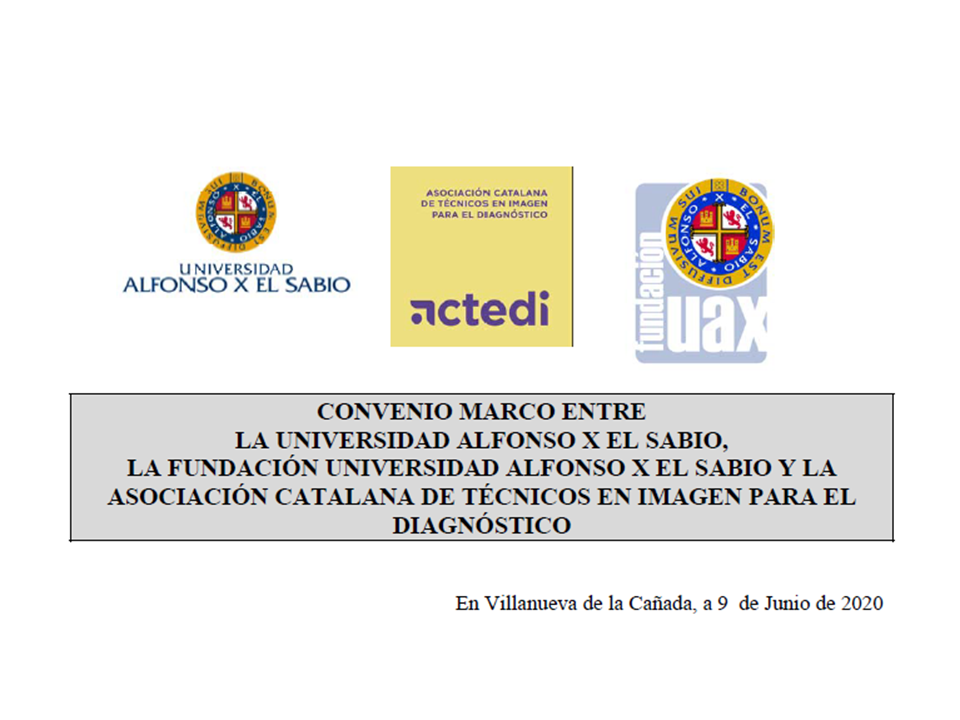 ACTEDI y la Universidad Alfonso X el Sabio de Madrid unidas por convenio