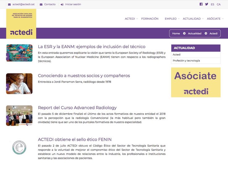 Nova secció a la Web: Actualitat