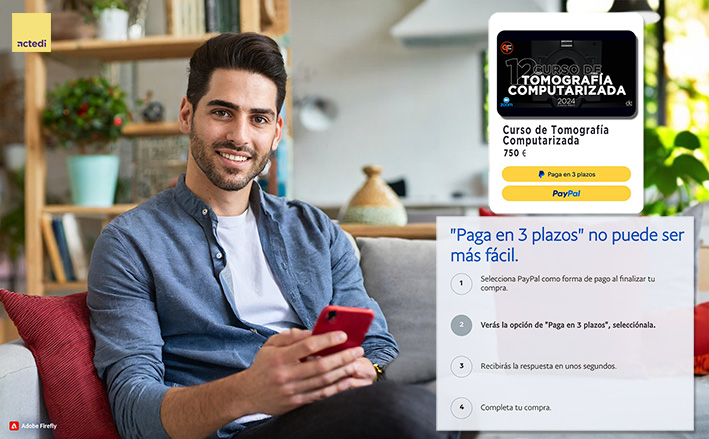 Paga tus cursos en 3 plazos con PayPal.